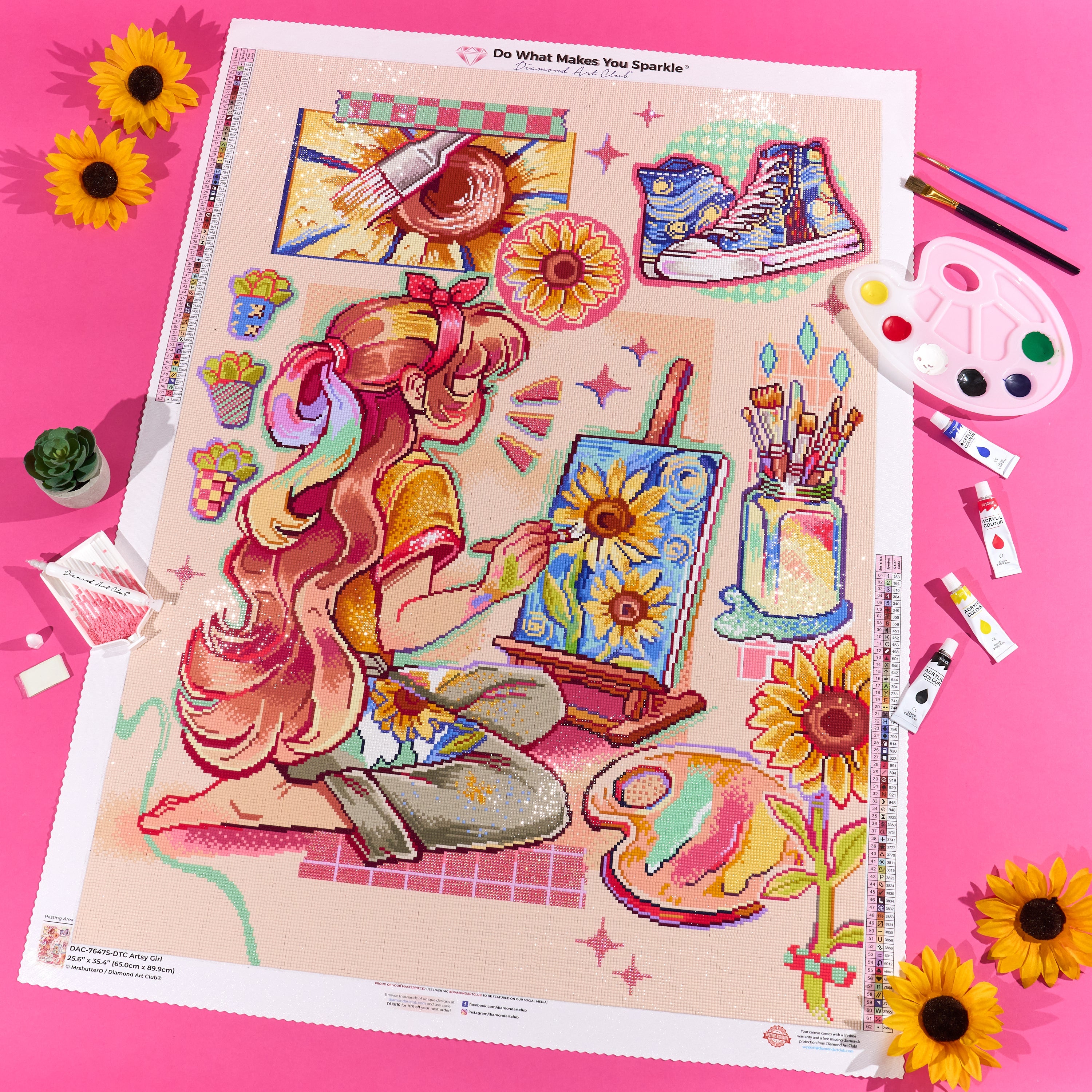 Artsy Girl Diamond Painting Kit – Diamond Art Club