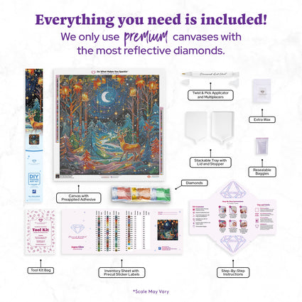 Diamond Painting Aspen Glow 25.6" x 25.6" (65cm x 65cm) / Square with 67 Colors including 3 ABs and 1 Fairy Dust Diamond / 68,121