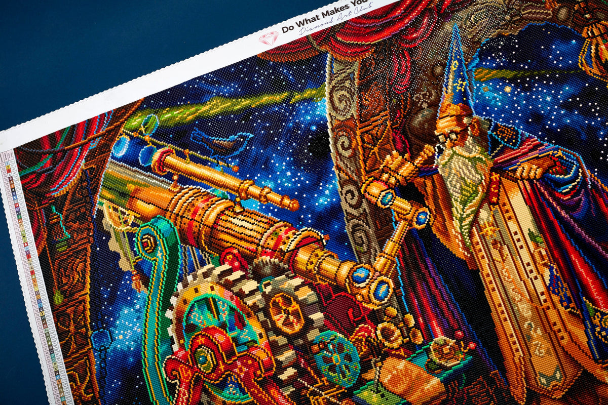 Diamond Painting Astronomer 41.3" x 27.6" (105cm x 70cm) / Square with 66 Colors including 4 ABs / 118,301