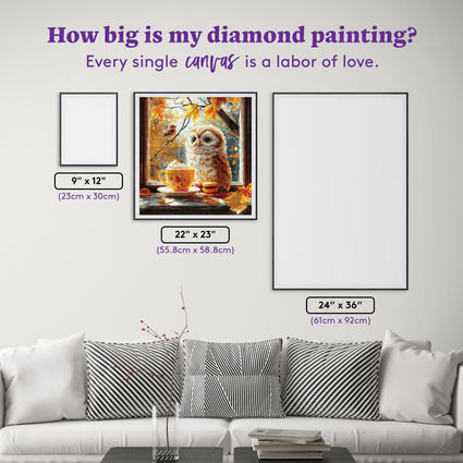 Diamond Painting Autumn Comfort 22" x 23" (55.8cm x 58.8cm) / Square with 73 Colors including 2 ABs and 2 Fairy Dust Diamonds / 52,864