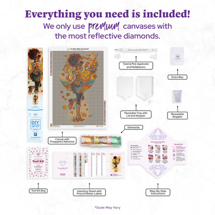 Diamond Painting Autumn 22" x 32" (55.8cm x 80.9cm) / Square with 40 Colors including 2 ABs and 3 Fairy Dust Diamonds / 72,800