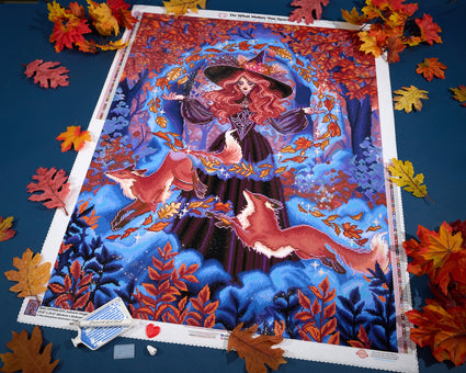 Diamond Painting Autumn Magic 27.6" x 37" (69.9cm x 93.8cm) / Square with 68 Colors including 1 AB and 4 Fairy Dust Diamonds / 105,937