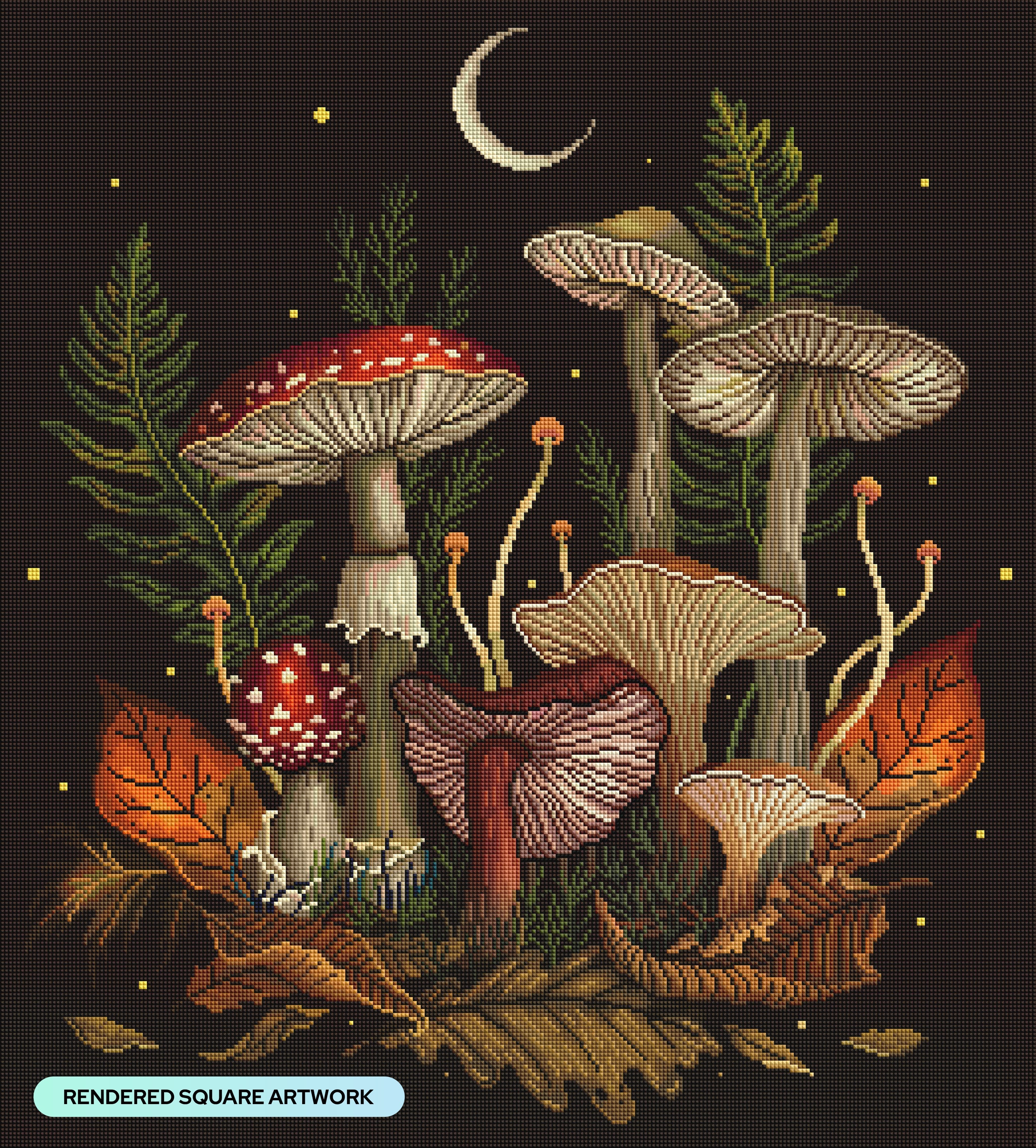 Autumn Mushrooms – Diamond Art Club