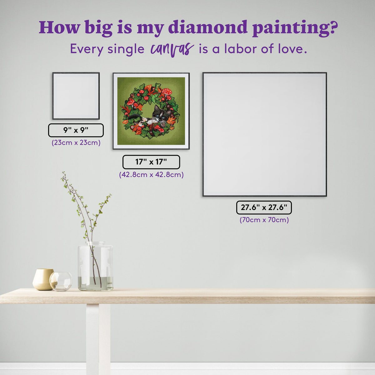 Diamond Painting Autumn Treasures 17" x 17" (42.8cm x 42.8cm) / Square with 53 Colors including 3 AB and 4 Fairy Dust Diamonds / 29,584