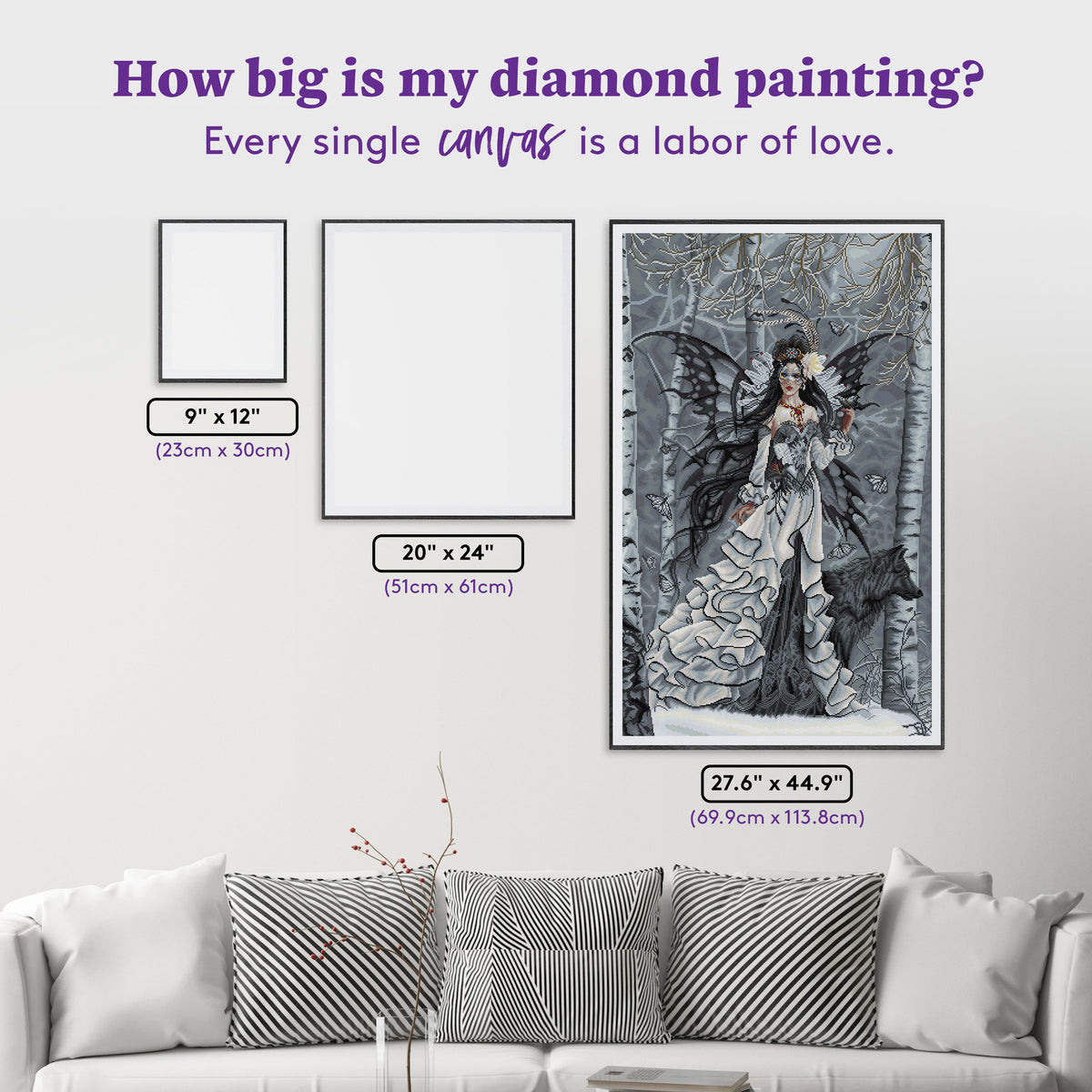 Diamond Painting Aveliad 27.6" x 44.9" (69.9cm x 113.8cm) / Square with 34 Colors including 1 AB and 1 Electro Diamond and 3 Fairy Dust Diamonds / 128,417