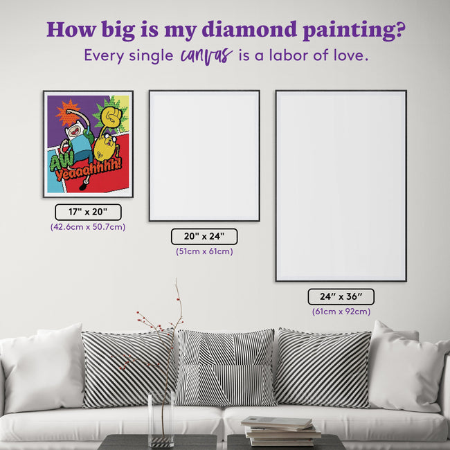 Diamond Painting Aw Yeaaahhhh! 17" x 20" (42.6cm x 50.7cm) / Round with 17 Colors including 2 ABs and 3 Fairy Dust Diamonds / 27,512