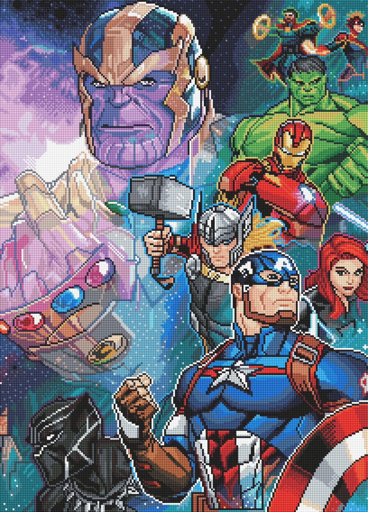 Diamond Painting Balance 20" x 28" (50.8cm x 70.7cm) / Square with 66 Colors including 5 ABs / 57,936