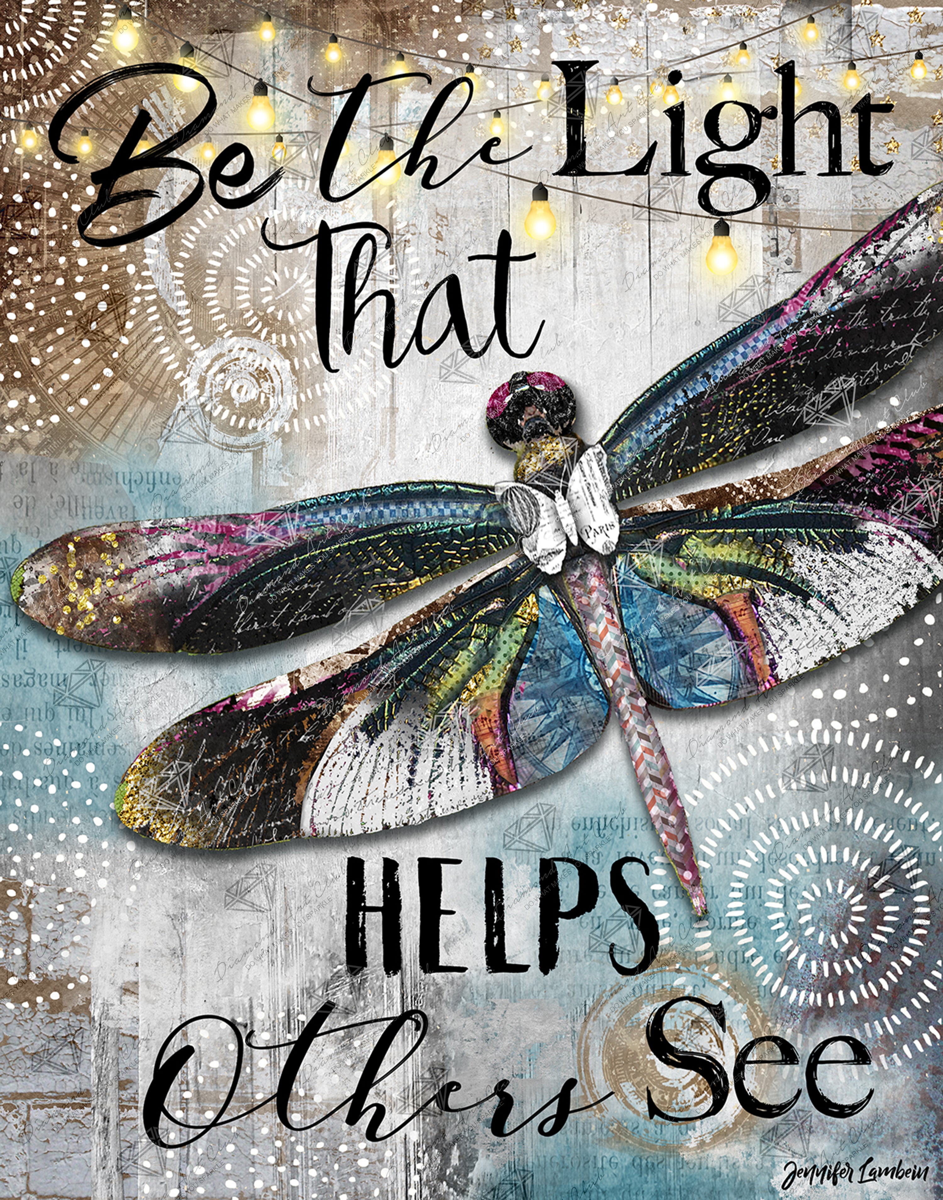 Be the Light Dragonfly Diamond Painting Kit – Diamond Art Club