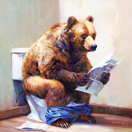 Diamond Painting Bearly Informed 22" x 22" (55.6cm x 55.6cm) / Round with 51 Colors including 1 AB and 4 Fairy Dust Diamonds / 40,804