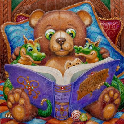 Diamond Painting Beartime Stories 22" x 22″ (56cm x 56cm) / Round with 44 Colors including 4 ABs / 39,601