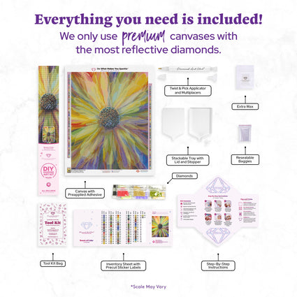 Diamond Painting Beauty of Color 20" x 25" (50.6cm x 63.8cm) / Round with 86 Colors including 2 ABs and 2 Fairy Dust Diamonds / 42,688