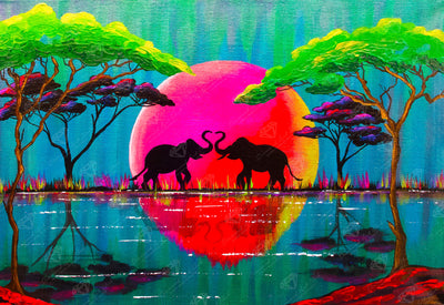 Diamond Painting Before the Stroll 29" x 20" (73.8cm x 50.6cm) / Round with 50 Colors including 2 ABs and 3 Fairy Dust Diamonds / 49,312