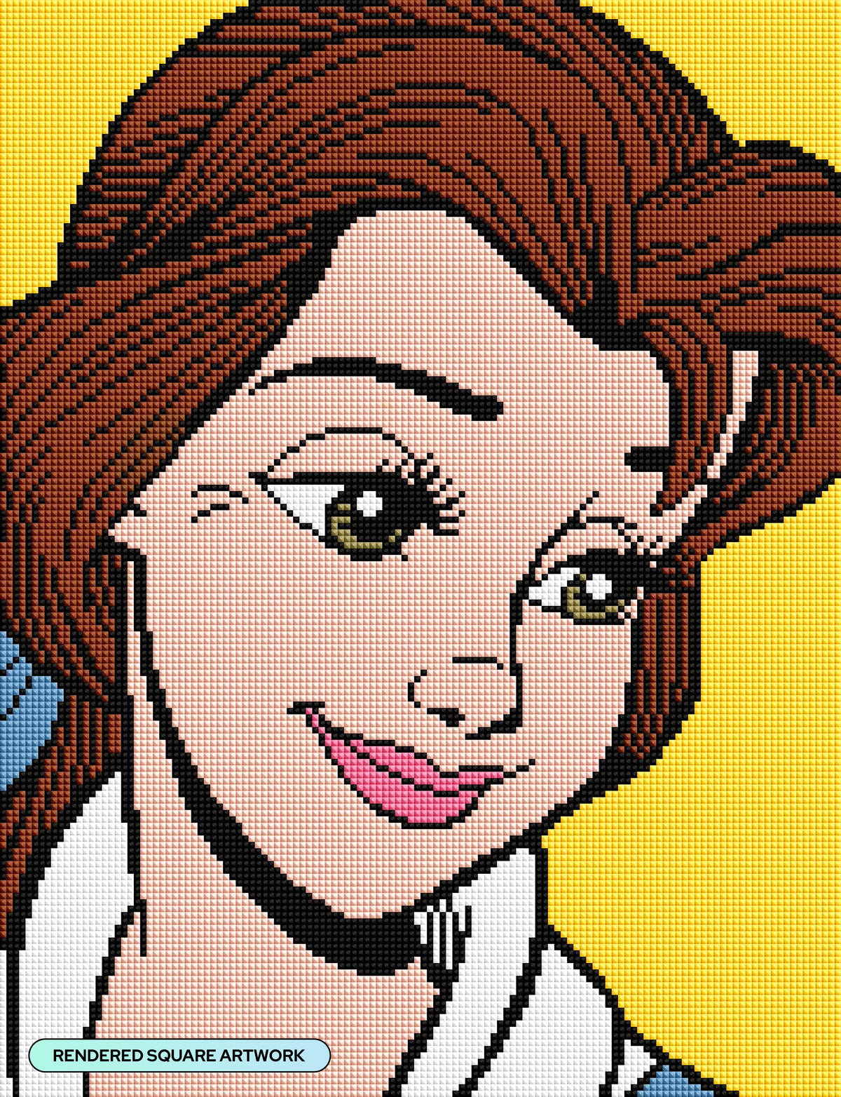 Diamond Painting Belle 13" x 17" (32.9cm x 42.8cm) / Square with 8 Colors including 2 Fairy Dust Diamonds / 22,704