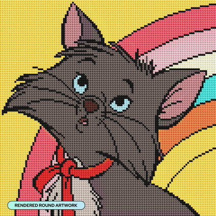 Diamond Painting Berlioz 13" x 13" (33cm x 33cm) / Round with 15 Colors including 1 AB and 6 Fairy Dust Diamonds / 14,400