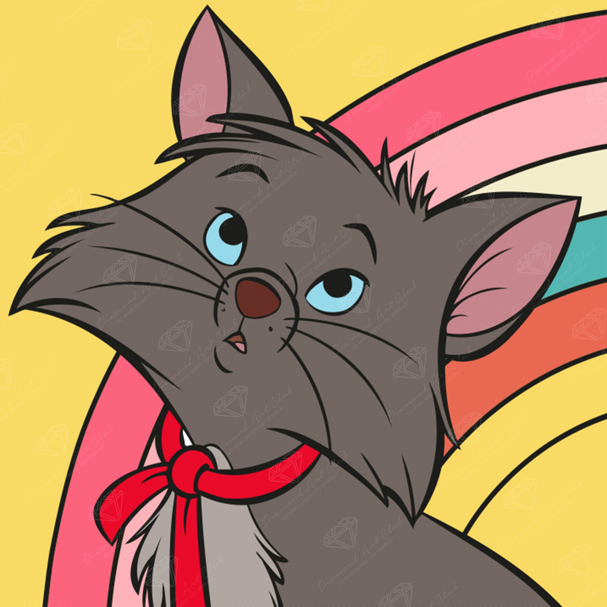 Diamond Painting Berlioz 13" x 13" (33cm x 33cm) / Round with 15 Colors including 1 AB and 6 Fairy Dust Diamonds / 14,400