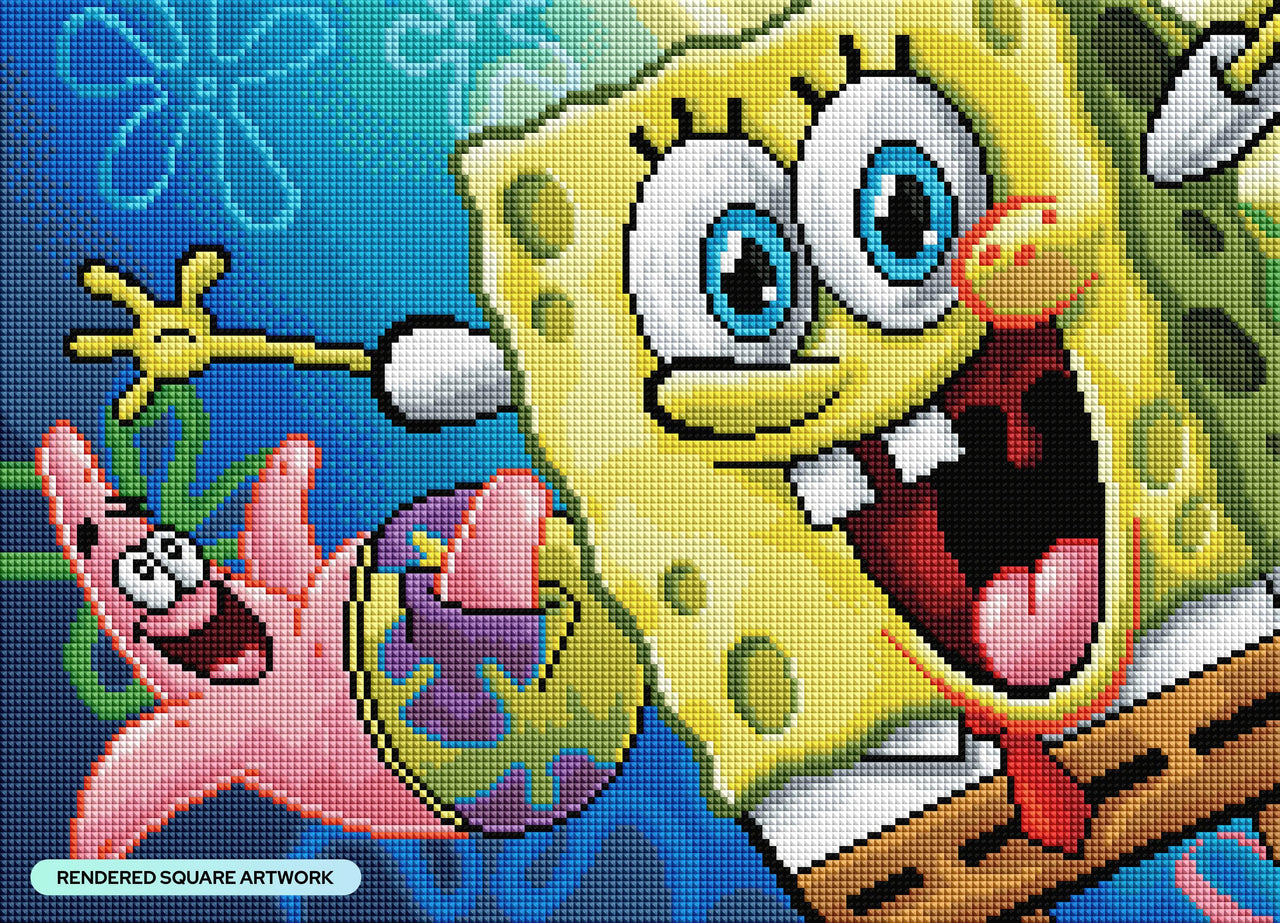 Diamond Painting Best Friends Under the Sea 13" x 18" (32.9cm x 45.6cm) / Square with 50 Colors including 3 ABs / 24,156