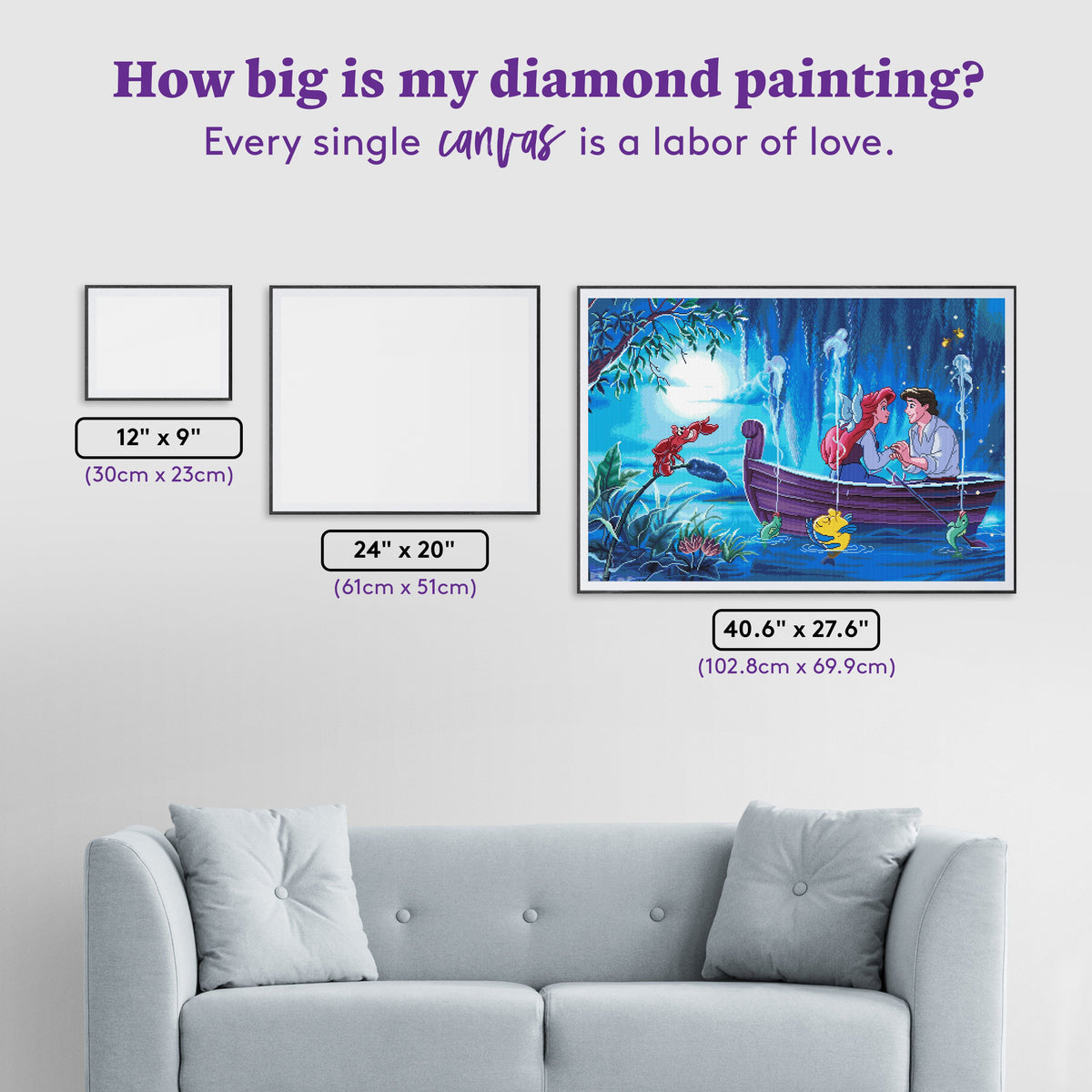 Diamond Painting Beyond the Grotto 40.6" x 27.6" (102.8cm x 69.9cm) / Square with 84 Colors including 2 ABs and 6 Fairy Dust Diamonds / 116,053