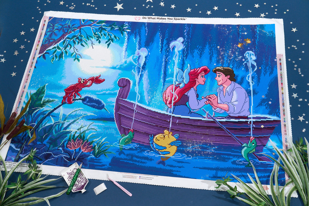 Diamond Painting Beyond the Grotto 40.6" x 27.6" (102.8cm x 69.9cm) / Square with 84 Colors including 2 ABs and 6 Fairy Dust Diamonds / 116,053