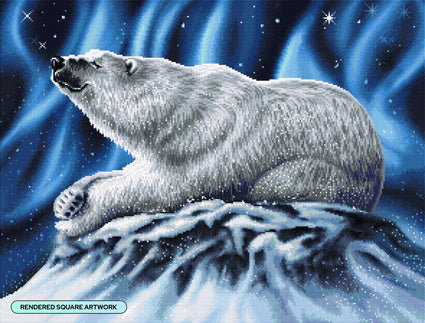 Diamond Painting Big Bear 29" x 22" (73.4cm x 55.8cm) / Square with 33 Colors including 1 AB and 3 Fairy Dust Diamonds / 66,080