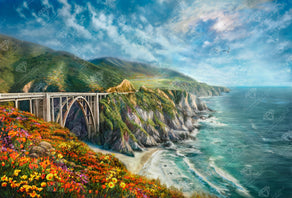 Diamond Painting Big Sur 37.8" x 25.6" (95.8cm x 65cm) / Square With 90 Colors Including 5 ABs and 2 Fairy Dust Diamonds / 100,485
