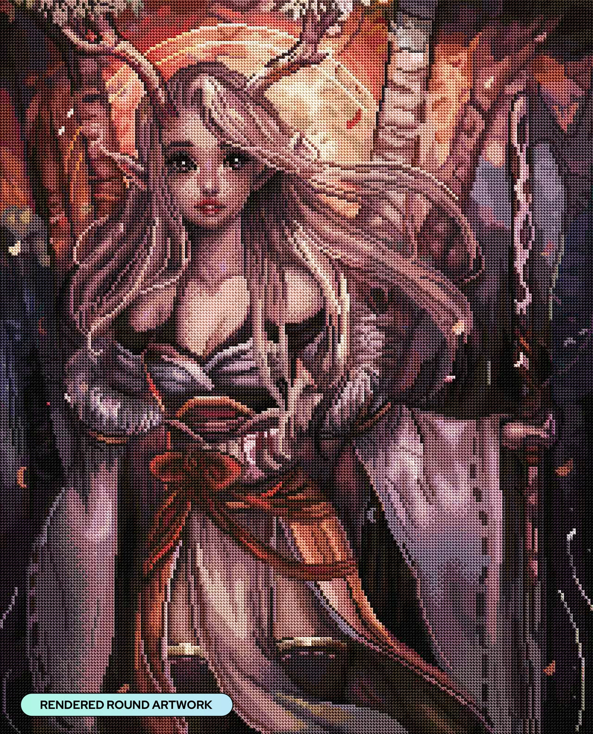 Diamond Painting Birch Spirit 22" x 27" (55.6cm x 68.8cm) / Round with 62 Colors including 3 Fairy Dust Diamonds / 50,500