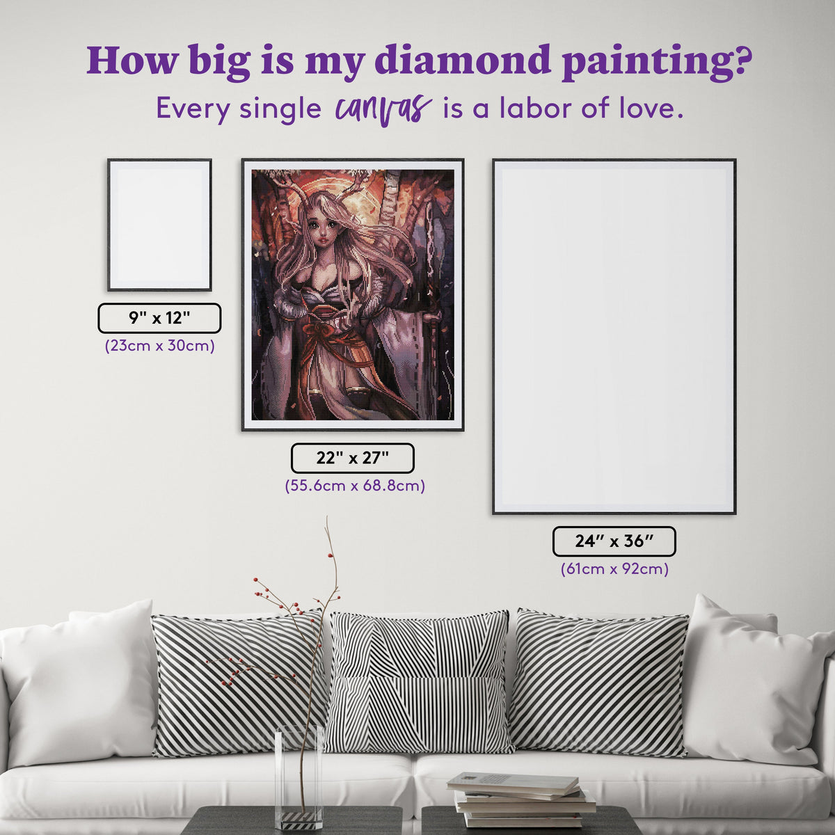 Diamond Painting Birch Spirit 22" x 27" (55.6cm x 68.8cm) / Round with 62 Colors including 3 Fairy Dust Diamonds / 50,500