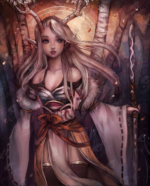 Diamond Painting Birch Spirit 22" x 27" (55.6cm x 68.8cm) / Round with 62 Colors including 3 Fairy Dust Diamonds / 50,500