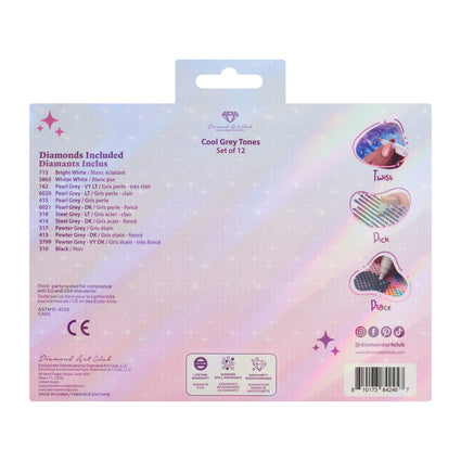 Diamond Painting Bling Diamonds – Cool Gray Tones Square