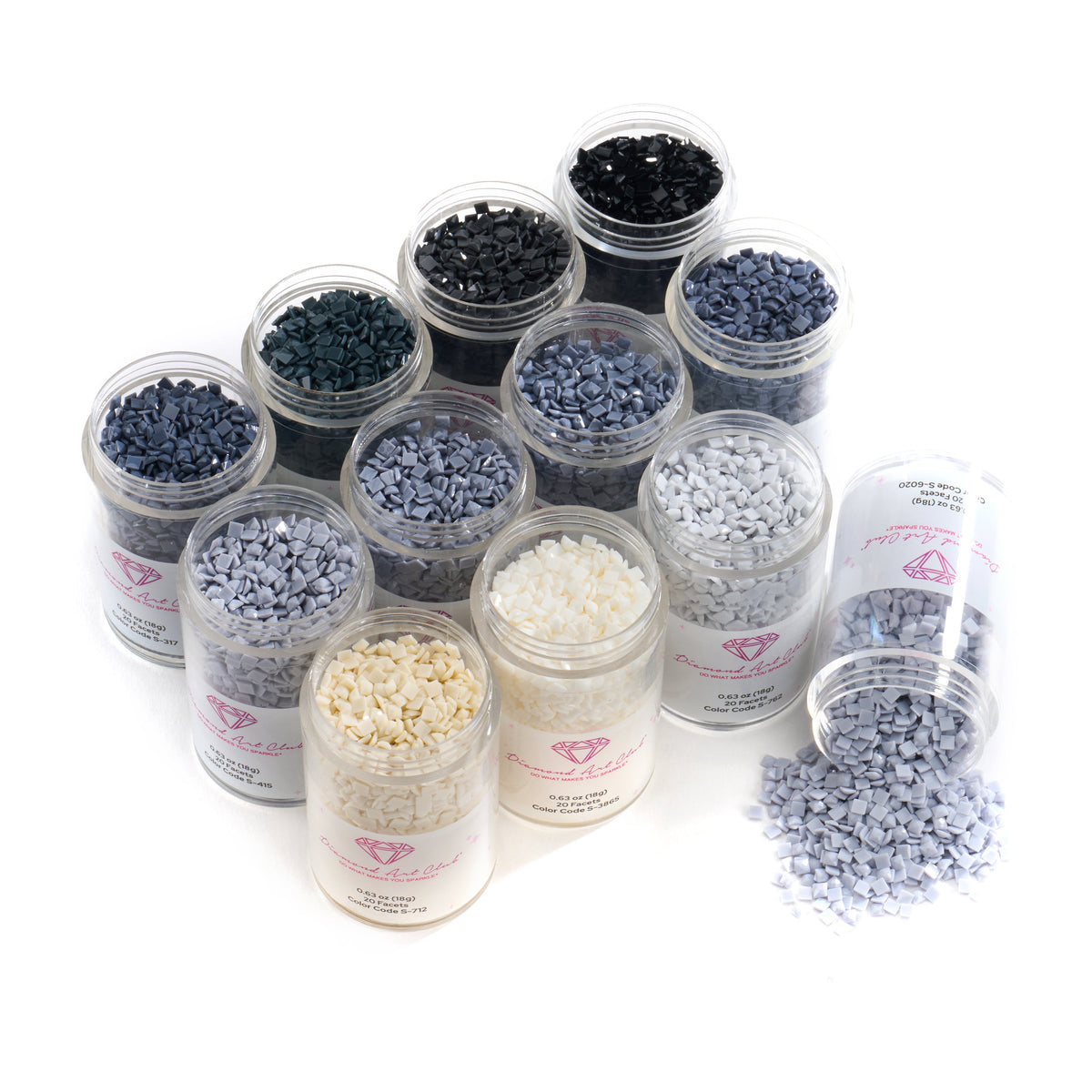 Diamond Painting Bling Diamonds – Cool Gray Tones Square