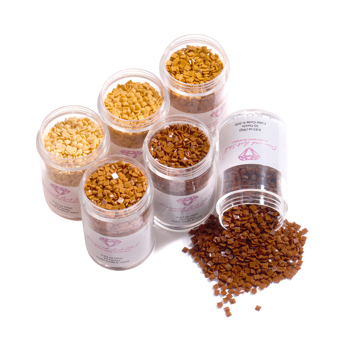 Diamond Painting Bling Diamonds – Golden Toasted Tones (Set of 6)