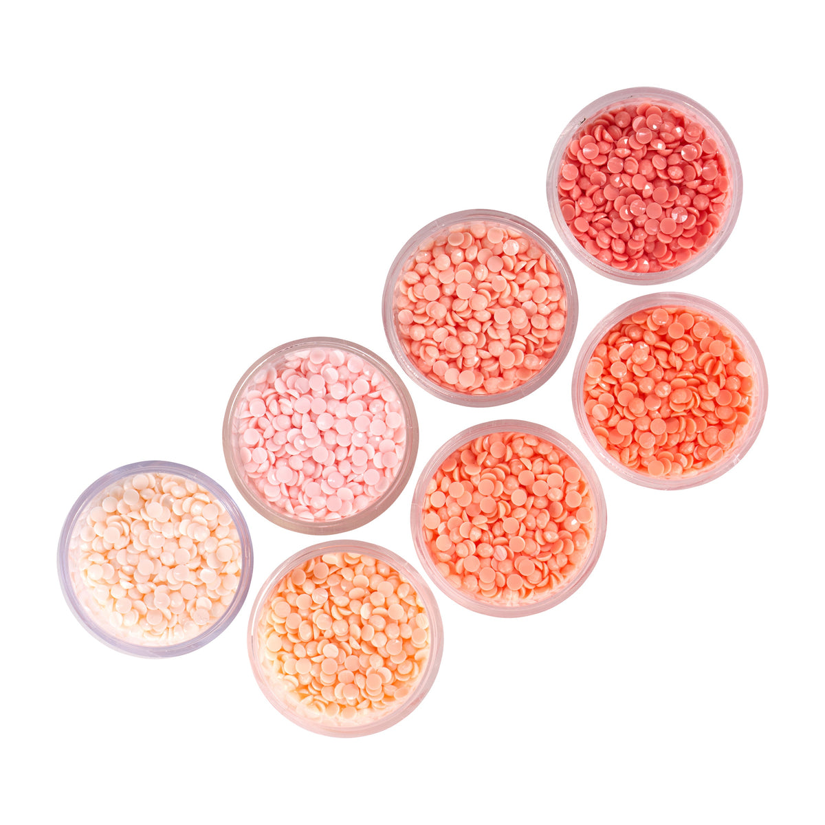 Diamond Painting Bling Diamonds – Peachy Coral Tones Round (Set of 7)