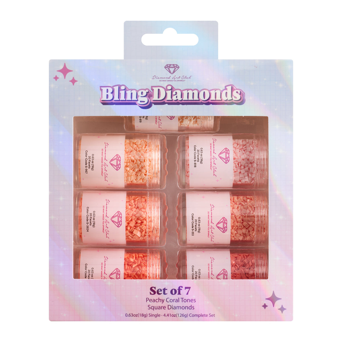 Diamond Painting Bling Diamonds – Peachy Coral Tones Square