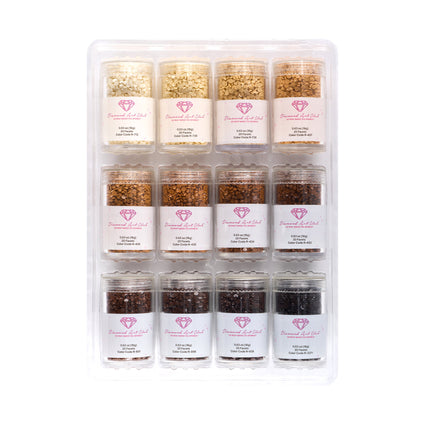 Diamond Painting Bling Diamonds - Soft Neutral Tones Round (Set of 12)