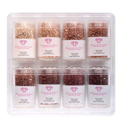 Diamond Painting Bling Diamonds – Warm Earthy Tones Square (Set of 8)