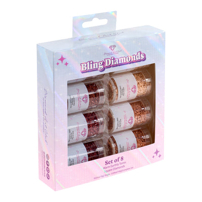 Diamond Painting Bling Diamonds – Warm Earthy Tones Square (Set of 8)