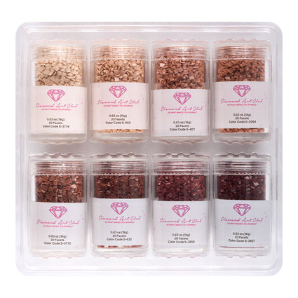 Diamond Painting Bling Diamonds – Warm Earthy Tones Square (Set of 8)