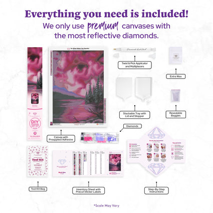 Diamond Painting Blush Skies 22" x 31" (55.6cm x 78.7cm) / Round with 40 Colors including 2 ABs and 2 Fairy Dust Diamonds / 57,772