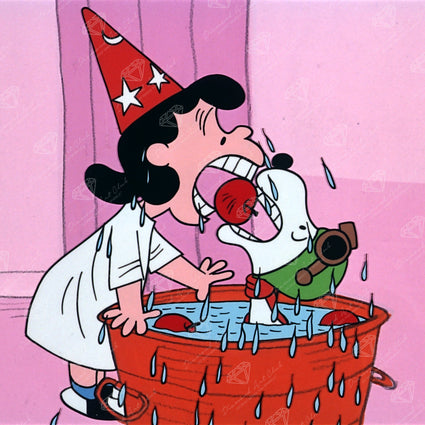 Diamond Painting Bobbing for Apples 17" x 17" (42.7cm x 42.7cm) / Round With 16 Colors including 2 ABs and 2 Fairy Dust Diamonds / 24,025