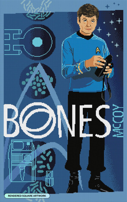 Diamond Painting Bones McCoy 20" x 32" (50.8cm x 80.7cm) / Square with 29 Colors Including 1 ABs and 1 Iridescent Diamonds and 1 Fairy Dust Diamonds / 66,096