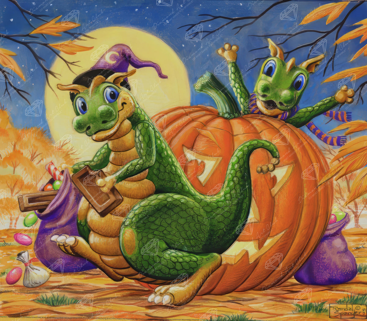 boo monsters inc pumpkin painting Halloween Boo Pumpkin Diamond Painting