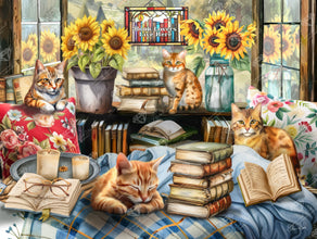 Diamond Painting Book Lovers 36.6" x 27.6" (92.8cm x 69.9cm) / Square With 100 Colors Including 2 ABs and 5 Fairy Dust Diamonds / 104,813