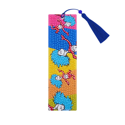 Diamond Painting Bookmarks – The Cat in the Hat™ (Set of 2) 2" x 7" (5cm x 17.8cm) / Round with 10 Colors including 1 AB and 2 Iridescent Diamonds and 5 Fairy Dust Diamonds / 1,460