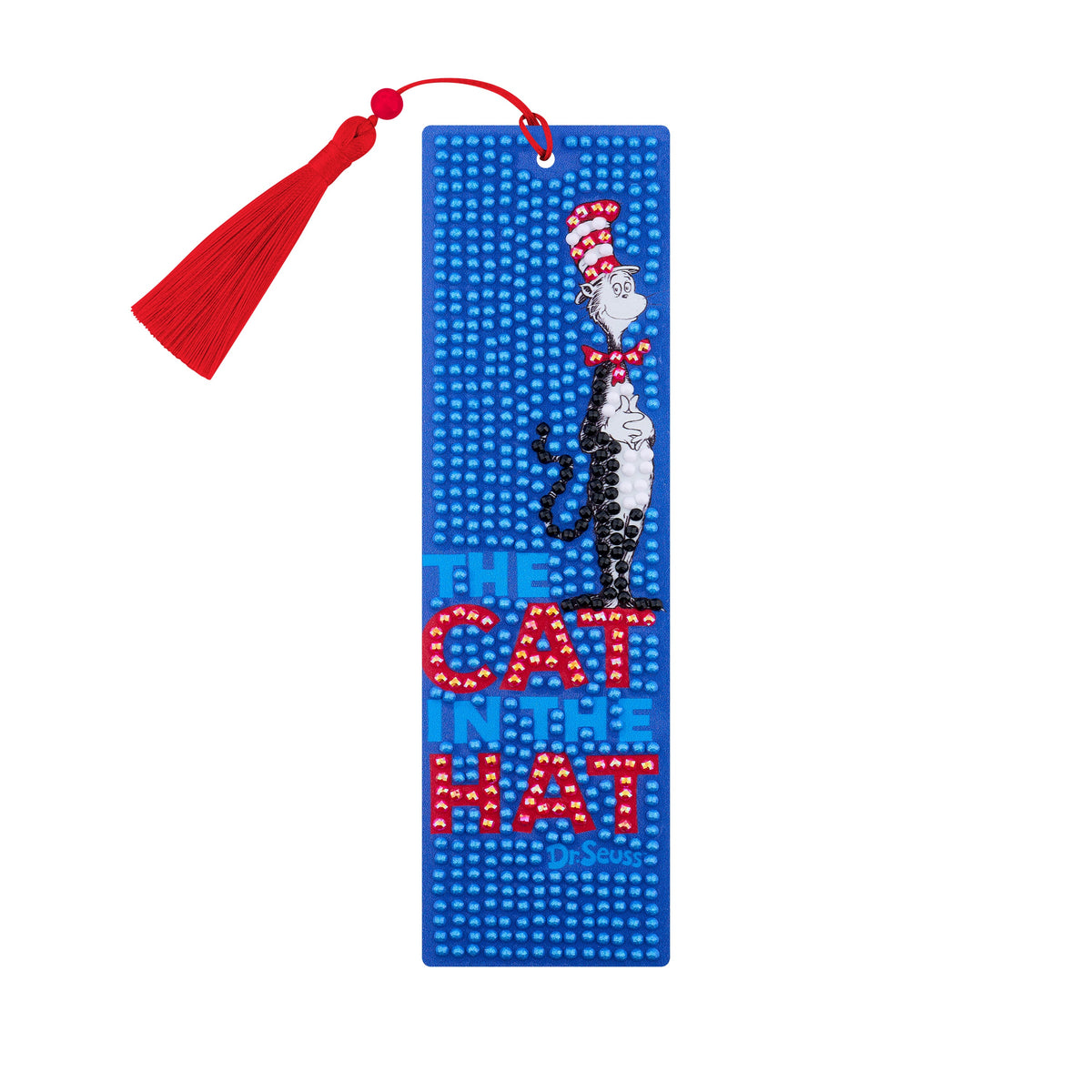 Diamond Painting Bookmarks – The Cat in the Hat™ (Set of 2) 2" x 7" (5cm x 17.8cm) / Round with 10 Colors including 1 AB and 2 Iridescent Diamonds and 5 Fairy Dust Diamonds / 1,460