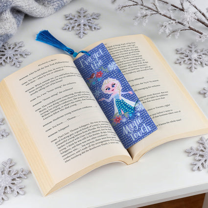 Diamond Painting Bookmarks – Winter Magic with Elsa & Olaf (Set of 2) 2" x 7" (5cm x 17.8cm) / Round with 14 Colors including 2 ABs and 2 Iridescent Diamonds and 6 Fairy Dust Diamonds / 1,000