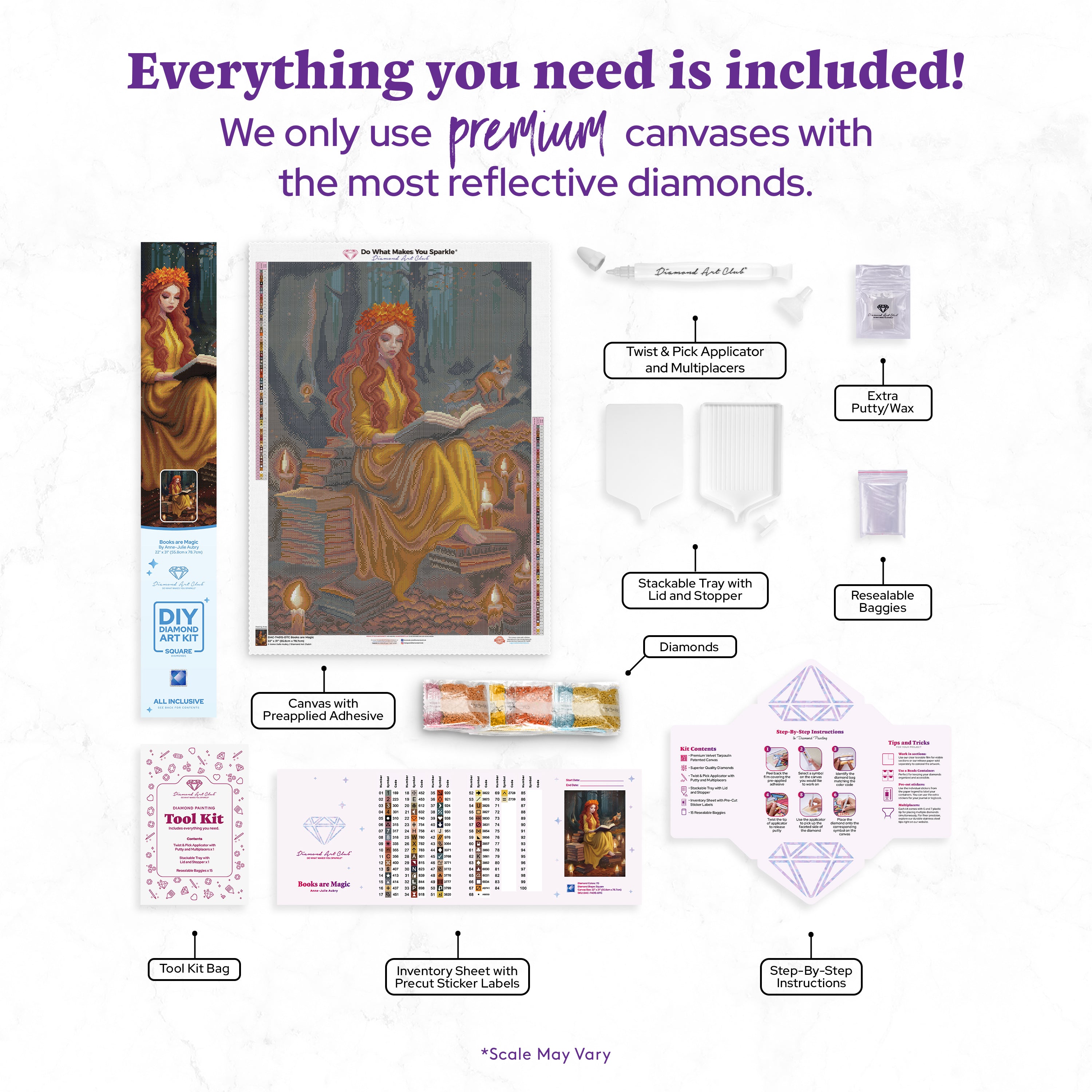 3/4まで ダイヤモンドアートクラブ Books are Majic Books are Magic – Diamond Art Club