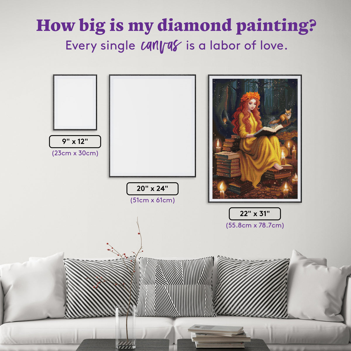 Diamond Painting Books are Magic 22" x 31" (55.8cm x 78.7cm) / Square With 70 Colors Including 2 ABs and 2 Fairy Dust Diamonds / 70,784