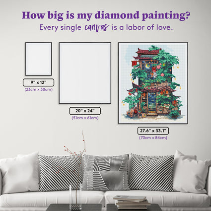 Diamond Painting Books n Nooks 27.6" x 33.1" (70cm x 84cm) / Square with 55 Colors including 3 ABs and 3 Fairy Dust Diamonds / 94,697