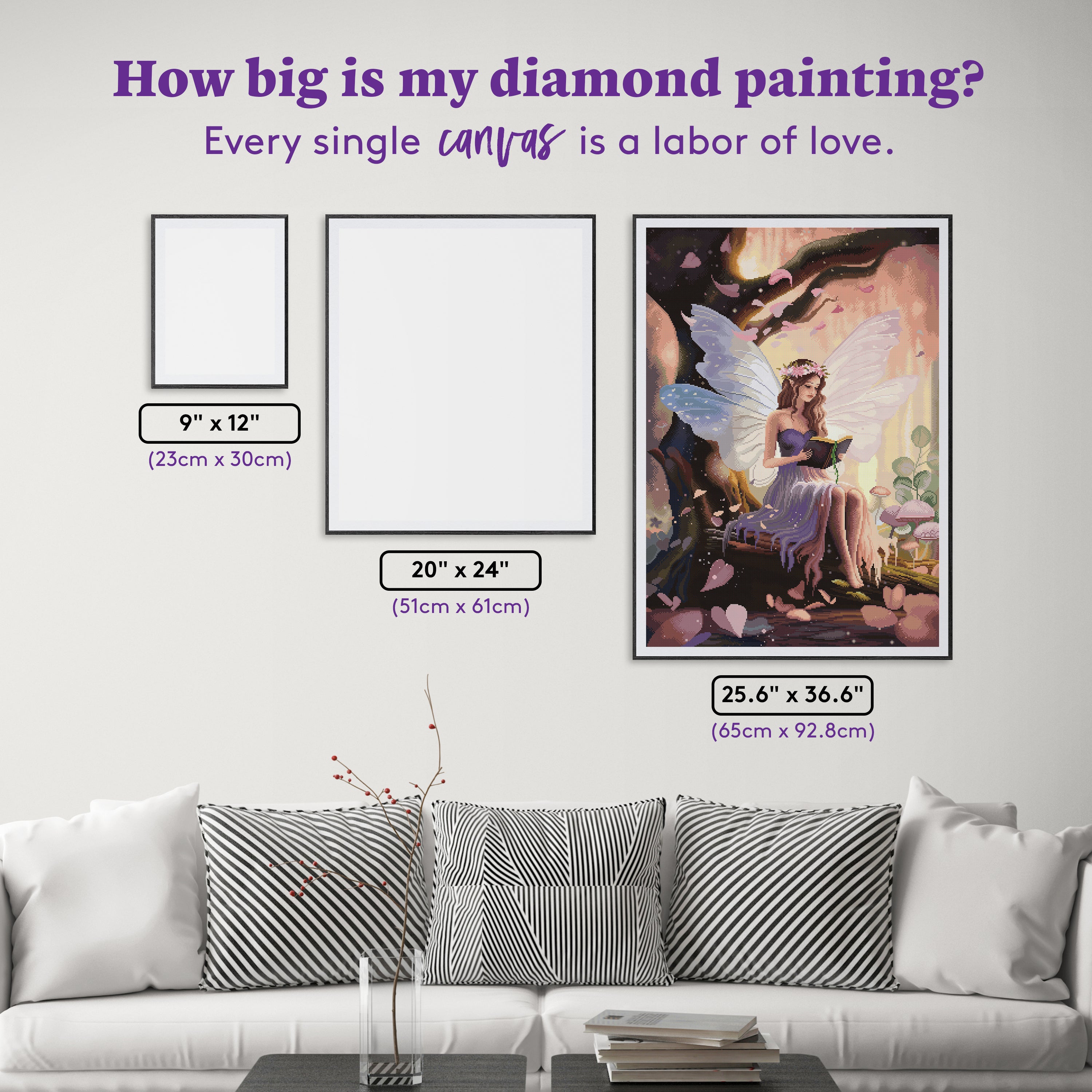 Bookworm Fairy Diamond Painting Kit – Diamond Art Club