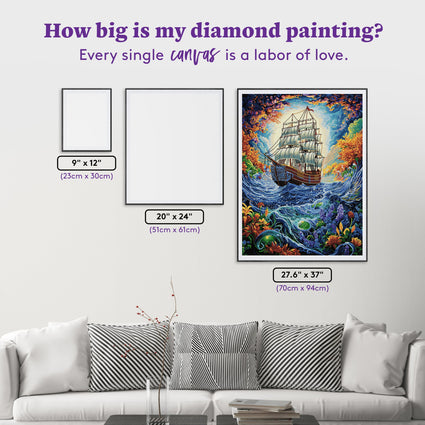 Diamond Painting Bountiful Voyage 27.6" x 37" (70cm x 94cm) / Square with 66 Colors including 2 ABs and 3 Fairy Dust Diamonds / 105,937