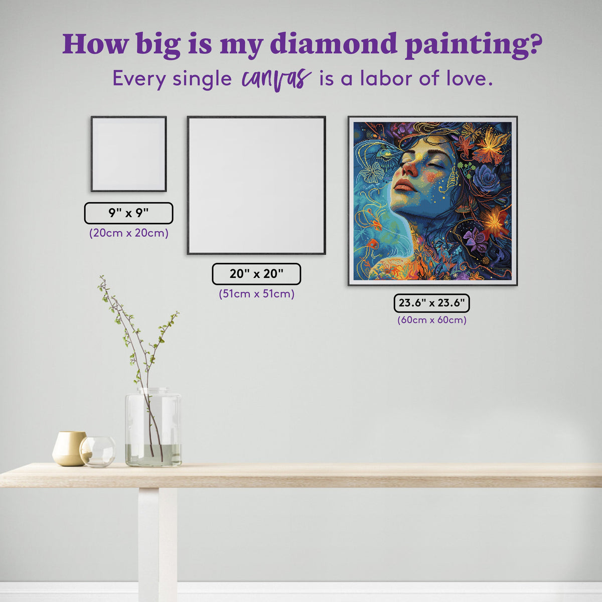 Diamond Painting Breath of the Wild 23.6" x 23.6" (60cm x 60cm) / Square with 58 Colors including 2 ABs and 5 Fairy Dust Diamonds / 58,081